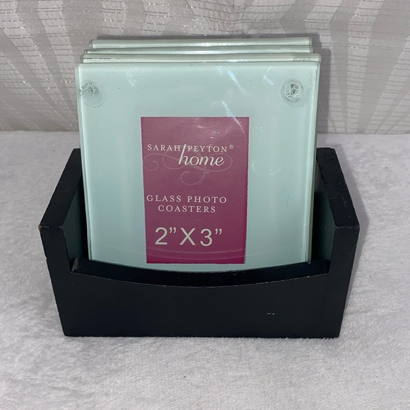 Home Glass Photo Coaster Set Of 4 Sarah Peyton - Picture 1 of 5